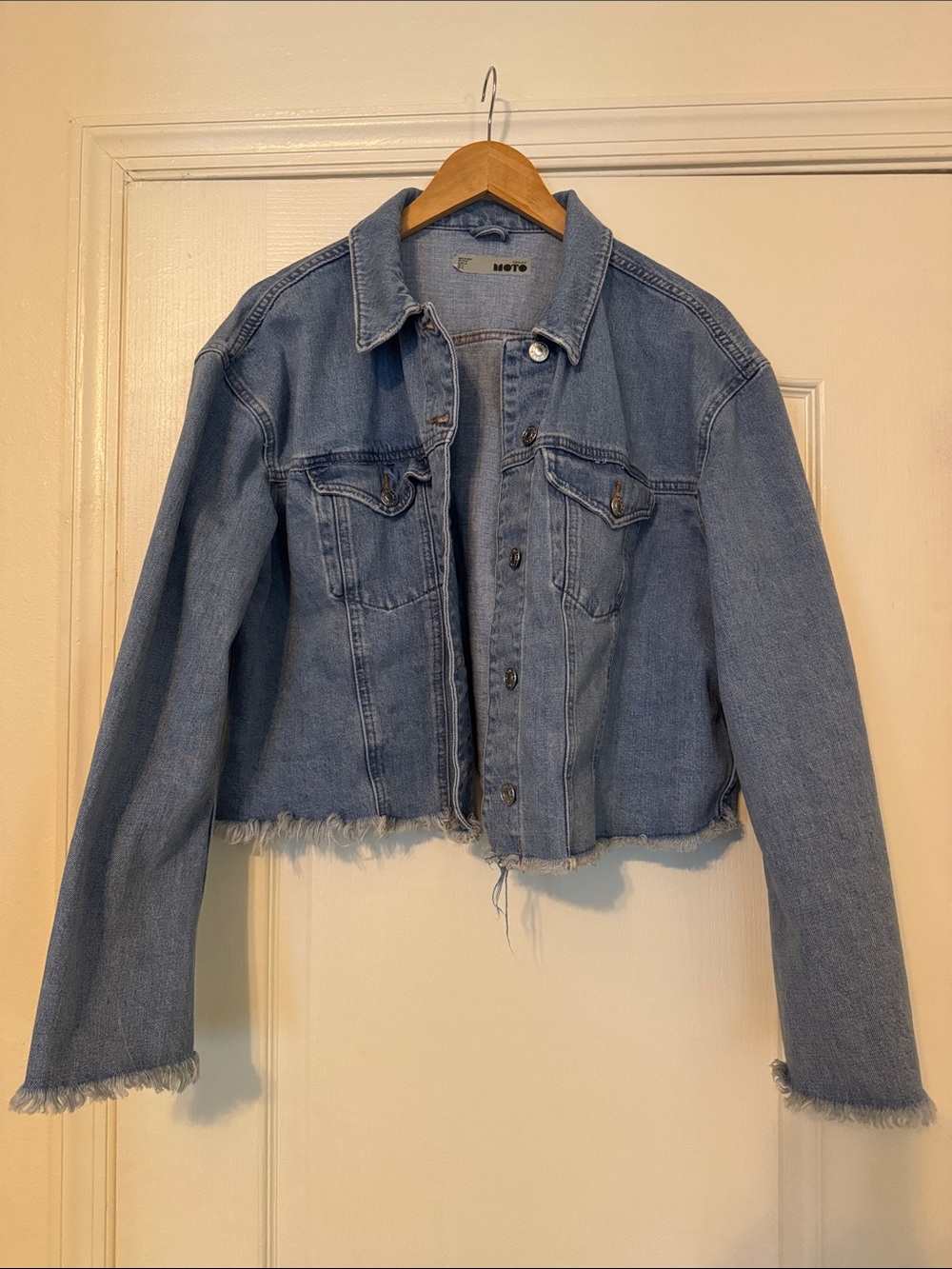 Topshop MOTO Light Blue Denim Jacket